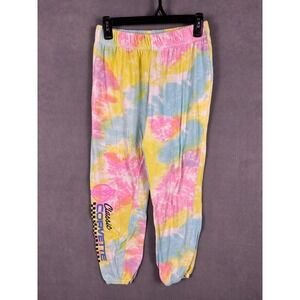 Corvette Womens Tie Dye Jogger Pants Size M GM Official Multicolor READ